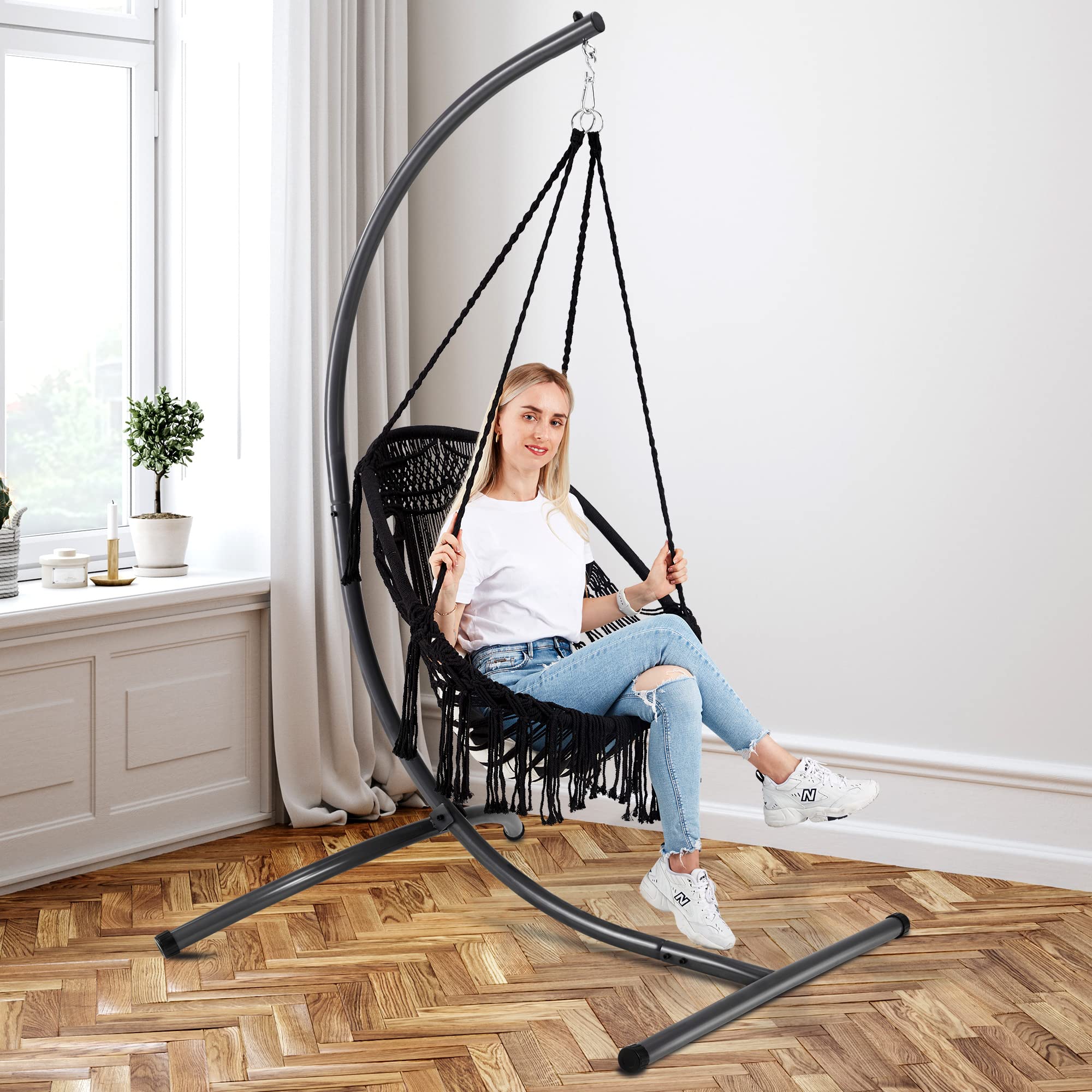 Amazon.co.jp: Homgava ハンモックチェアスタンド ハンギング